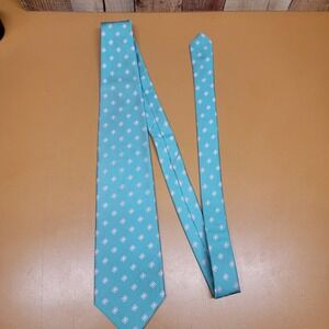 Brooks Brothers 346 Pure Silk Tie Teal Floral Pattern